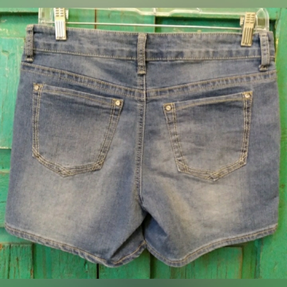 Women's Denim  Shorts By Blue Desire With Stretch And Rhinestone Accents 9